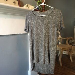 Soft Grey and White Wassio Top